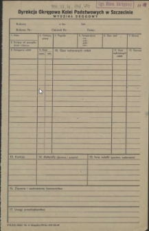 [Inc.:] Dyrekcja Okręgowa Kolei Państwowych w Szczecinie