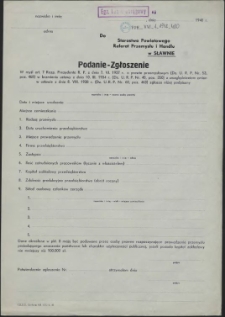 Podanie - Zgłoszenie