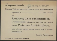 Zaproszenie : [Akademia Dnia Spółdzielczości]
