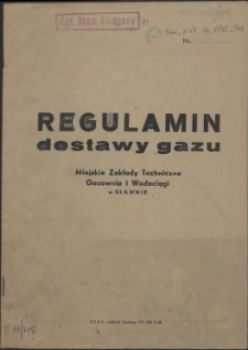 Regulamin dostawy gazu