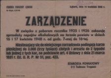 [Afisz] Zarządzenie