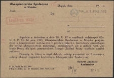 [Druk urzędowy. Inc.:] Zgodnie z dekretem z dnia 28.X.47 [...]