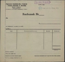 Rachunek Nr : [Państwowe Przedsiębiorstwo Traktor&oacute;w i Maszyn Rolniczych w Likwidacji]
