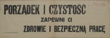 [Afisz. Inc.] Porządek i czystość [...]