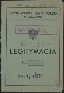 Legitymacja Nr
