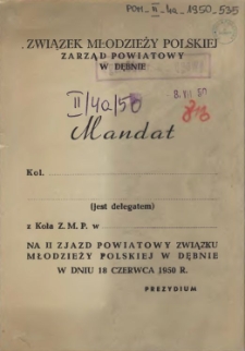 [Inc.:] Miejski Hotel "Gryf" : [Legitymacja służbowa]