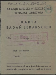Karta Badań Lekarskich