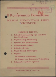 II Konferencja Powiatowa Polskiej Zjednoczonej Partii Robotniczej