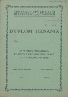 Dyplom uznania