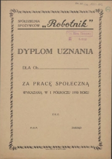 Dyplom uznania