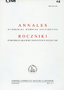 Annales Academiae Medicae Stetinensis = Roczniki Pomorskiej Akademii Medycznej w Szczecinie. 2011, 57, 1