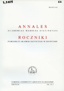 Annales Academiae Medicae Stetinensis = Roczniki Pomorskiej Akademii Medycznej w Szczecinie. 2011, 57, 2