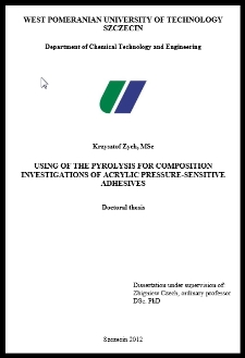 Using of the pyrolysis for composition investigations of acrylic pressure-sensitive adhesives