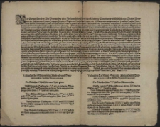 Von Gottes Gnaden wir Barnim der elter, Johansfridrich und Ernst Ludwig [...] zu Stettin, Pommern [...] Hertzogen [...] Entbieten allen [...] unsern grus [...] und m&uuml;gen euch gnedigen meinung nicht vorhalten, dass auff j&uuml;ngsten Krais und M&uuml;ntztage zu Leipzig unter andern einhelliglich beschlossen und vorabschiedet. Nach deme die M&uuml;ntzsorten laut zu ende dieses Mandats gedruckter vorzeichnus in der Probation und Valuation zu geringe befunden [...] und gebieten durch Gebot, Mandat [...] damit alle in des Reichs Ordnung vorbottene [...] M&uuml;ntz innerhalb eines halben Jars [...] abgethan, weggeschaffet, und gentzlich ausgeschoben [...] und in mitler zeit [...] vorbotene und zu geringe geschlagene Sorten [...] nicht h&ouml;cher und anders ausgegeben oder genommen werden, dann wie sie [...] in beygedruckter vorzeichnus zu finden, etc. [...] : [Dat.] gegeben zu Alten Stettin, am XI. Julij, Anno 1571 [...]