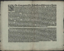 Von Gottes gnaden Wir Johansfriedrich Hertzog zu Stettin Pommern [...] Entpieten allen [...] unsern grus mit anzeigung das uns glaubwirdig furgebracht wirdt das die Gardenden Landsknechte, umblauffende Teichgreber, auch frembde Bettler und Landstreicher unsern underthanen [...] allerley ubermut, betrangnus, gewalt und schaden zufügen, sie auff Hochzeiten und andern zusamenkünfften [...] drengen sollen [...] Demnach, damit unsere underthanen bey ruhe und friede erhalten [...] ordenen und gepieten wir, das alle gardende Knechte, auch frembde Betler [...] unsere Lande stracks reumen [...] : [Dat.] Urkündtlich mit [...] Siegel bekrefftigen und geben lassen in unser Stadt Alten Stettin am [ ]
