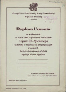 Dyplom uznania
