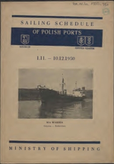 Sailing schedule of Polish ports