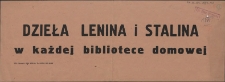 [Afisz] Dzieła Lenina i Stalina w każdej bibliotece domowej