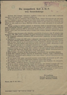 Do wszystkich Kół Z.M.P. woj. Szczecińskiego