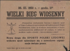 [Afisz] Wielki Bieg Wiosenny