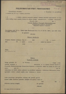 Pełnomocnictwo procesowe