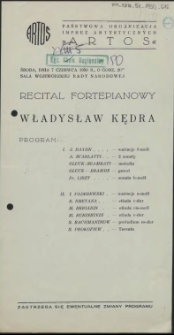 Recital fortepianowy Władysław Kędra