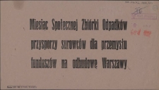 [Afisz. Inc.:] Miesiąc Społecznej Zbiórki Odpadków [...]