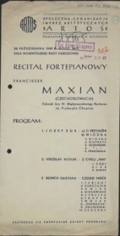 Recital fortepianowy Franciszek Maxian