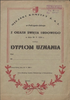 Dyplom uznania