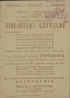 [Uruchomienie biblioteki-czytelni]