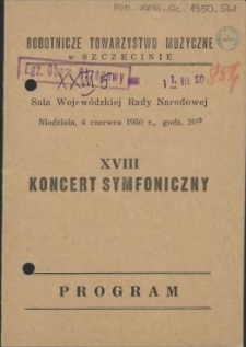 XVIII koncert symfoniczny