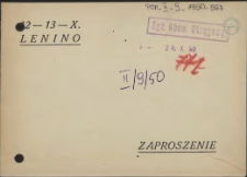 Zaproszenie [Inc.:] Wojewódzki Komitet Obchodu Święta Odrodzenia Wojska Polskiego [...]