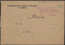 [Inc.:] My leśnicy Nadleśnictwa Borów Lubuskich w Dębnie [...] urządzamy Wieczornicę Leśnika [...]