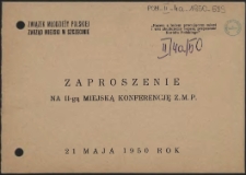 Zaproszenie na II-gą Miejską Konferencję ZMP