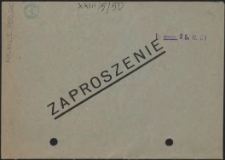 Zaproszenie [Inc.:] [...] Wielka Zabawa Karnawałowa [...]