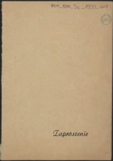 Zaproszenie [Inc.:] [...] otwarcie Wystawy Sztuki i Rękodzieła Ludowego [...]