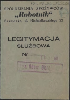 Legitymacja służbowa Nr...