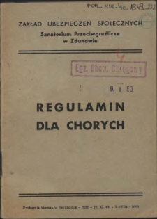 Regulamin dla chorych