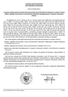 Uchwała Rady Miejskiej w Koszalinie nr XVIII/248/2012