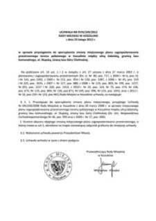 Uchwała Rady Miejskiej w Koszalinie nr XVIII/249/2012