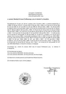 Uchwała Rady Miejskiej w Koszalinie nr XX/298/2012