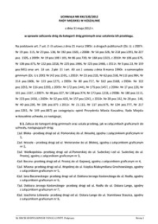 Uchwała Rady Miejskiej w Koszalinie nr XXI/320/2012