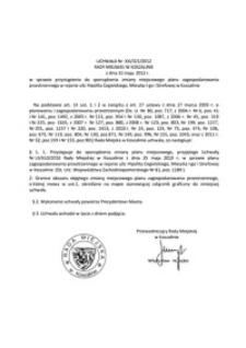 Uchwała Rady Miejskiej w Koszalinie nr XXI/321/2012