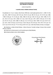 Uchwała Rady Miejskiej w Koszalinie nr XXI/324/2012