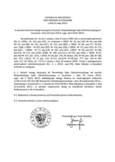 Uchwała Rady Miejskiej w Koszalinie nr XXI/329/2012