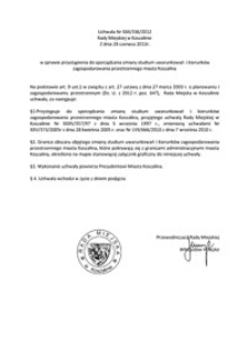 Uchwała Rady Miejskiej w Koszalinie nr XXII/336/2012