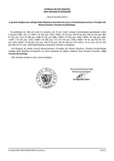 Uchwała Rady Miejskiej w Koszalinie nr XXIV/368/2012
