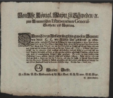 Von Ihro Königlichen Maytt. zu Schweden, [et]c. zum Pommerschen Estat verordnete General-Stathalter und Regierung : Demnach die zu Anklam jüngsthin gewesene Deputati von denen E.E. von Städten Uns gebührend zu erkennen gegeben [...] : [Dat.] Stettin, den 21. Martii, 1692