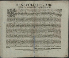Benevolo Lectori Amorem Christi Et Odium Papae! Si non constaret, Papam Romanum ob affectatam in universum Christi populum tyrannidem, et ob ejuratam fidem sinceritatem, esse revelatum illum hominem peccati sedentem in templo Dei tanquam Deum [...] Hoc Apostolico monito aures etiam sibi vellicari passus est Dn. Marcus Anthonius Panthera, qui hactenus arctiori vinculorum monasticorum obsequio nutui pestiferae sedis mancipatus, tandem per gratiam Dei deprehendit, quantis in superstitionum tenebris palpitaverit [...] Et quidem quod hactenus coram amicis professus est, V. Non. Mart. anni currentis [...] in illustri nostro Paedagogio latina oratione publice et solenniter profitebitur, quantaque cum luce tenebras Pontifiecias permutaverit, demonstrabit [...] Ego vero rogo, ut suam praesentiam dicto tempore conscientiae viri a mancipio meretricis Babylonicae liberandae commodent [...]