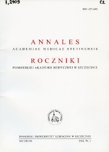 Annales Academiae Medicae Stetinensis = Roczniki Pomorskiej Akademii Medycznej w Szczecinie. 2012, 58, 1